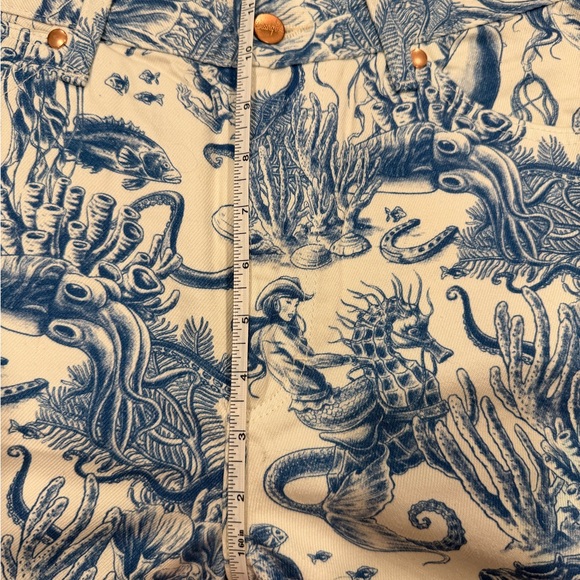 WRANGLER WOMEN'S HIGH RISE NAUTICAL PRINT WANDERER FLARE JEANS - Picture 11 of 11